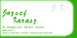 jozsef karasz business card